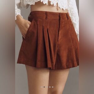 Anthropologie NWT Pilcro Corduroy Pleated Skirty Shorts